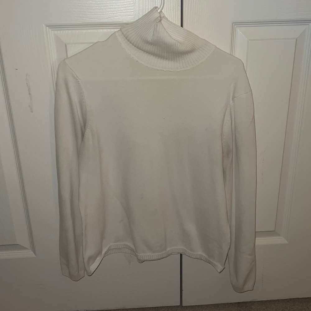White Sweater Turtleneck